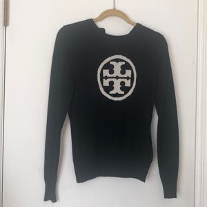 Tori Burch cashmere logo sweater